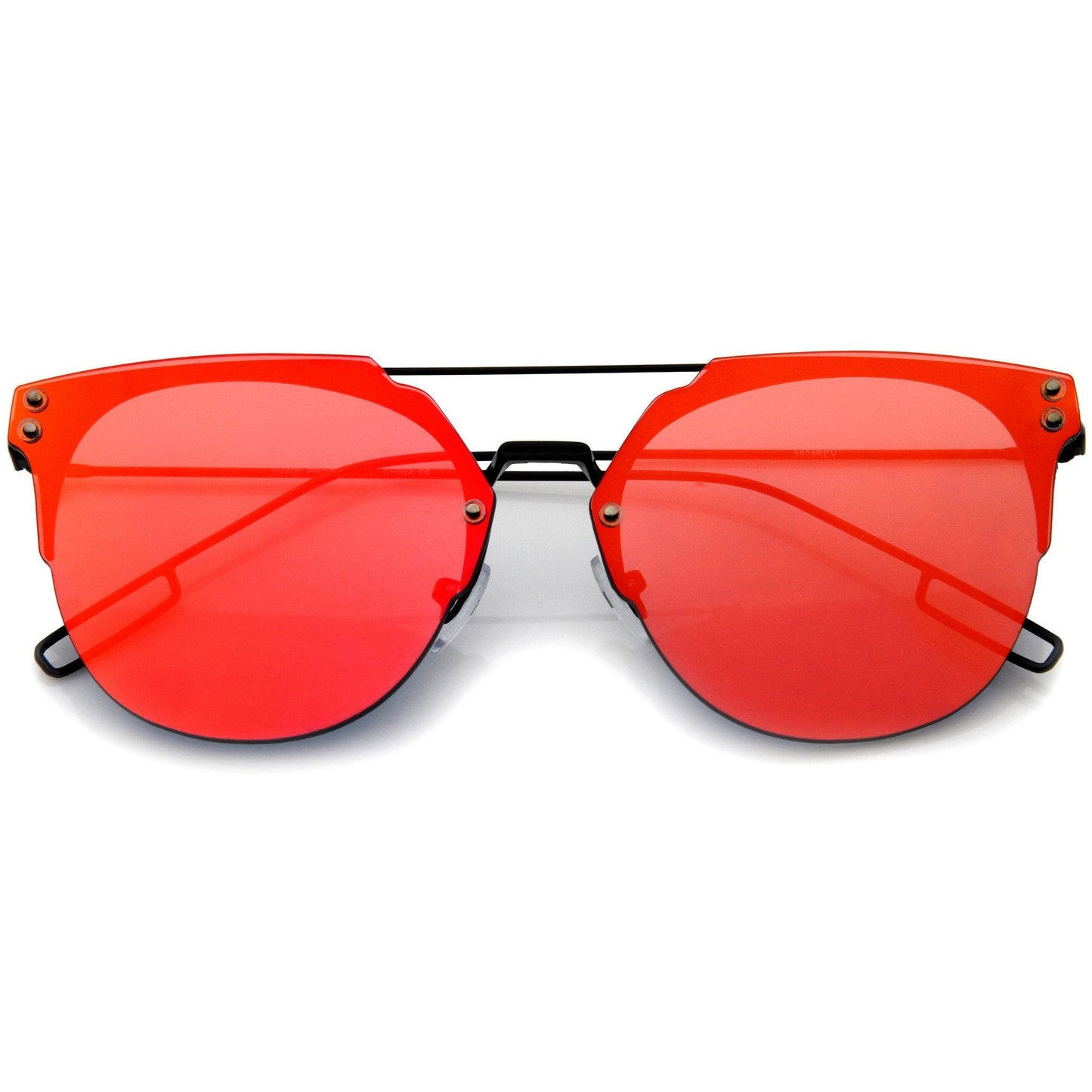 Rimless Flat Lens Color Sunglasses