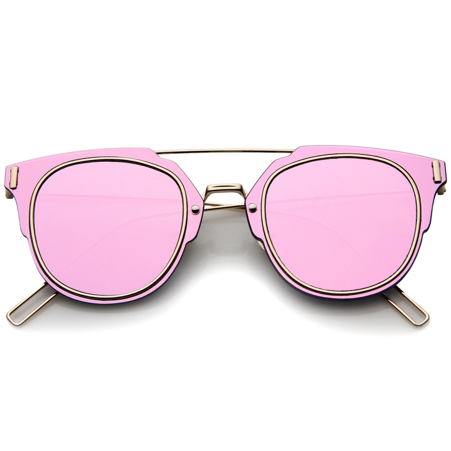 Wire Inner Rim Mirror Sunglasses