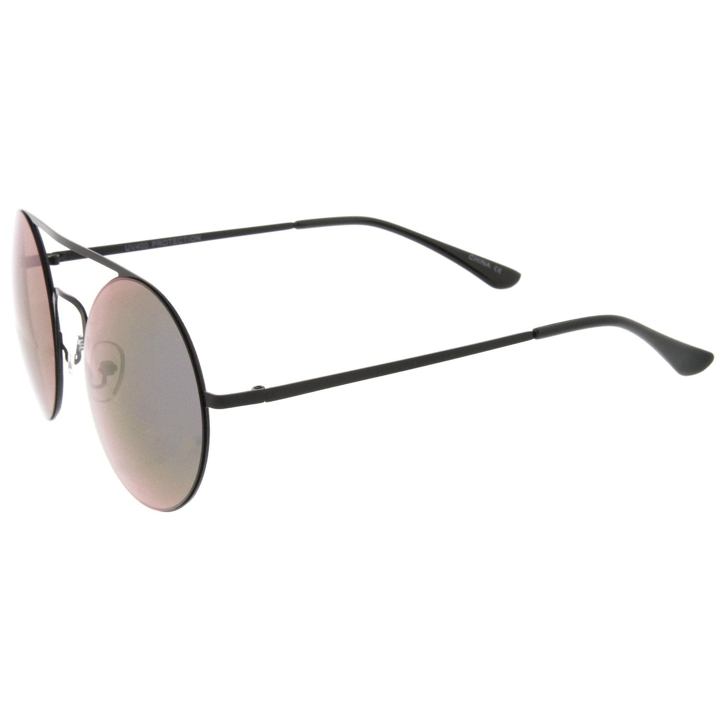 Modern Slim Round Mirrored Sunglasses