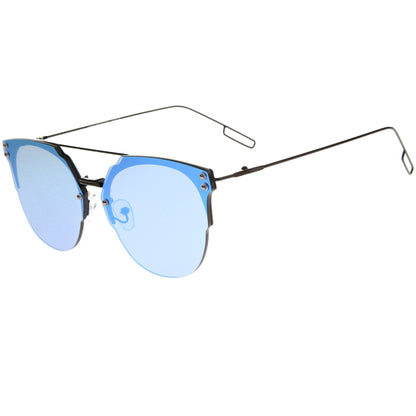 Rimless Flat Lens Color Sunglasses