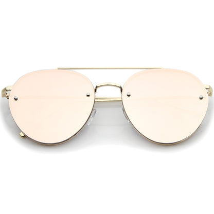 Mirrored Flat Lens Sunglasses
