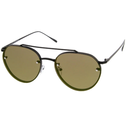 Mirrored Flat Lens Sunglasses
