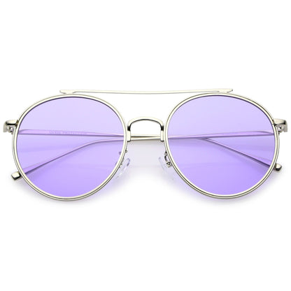 Round Color Tone Sunglasses