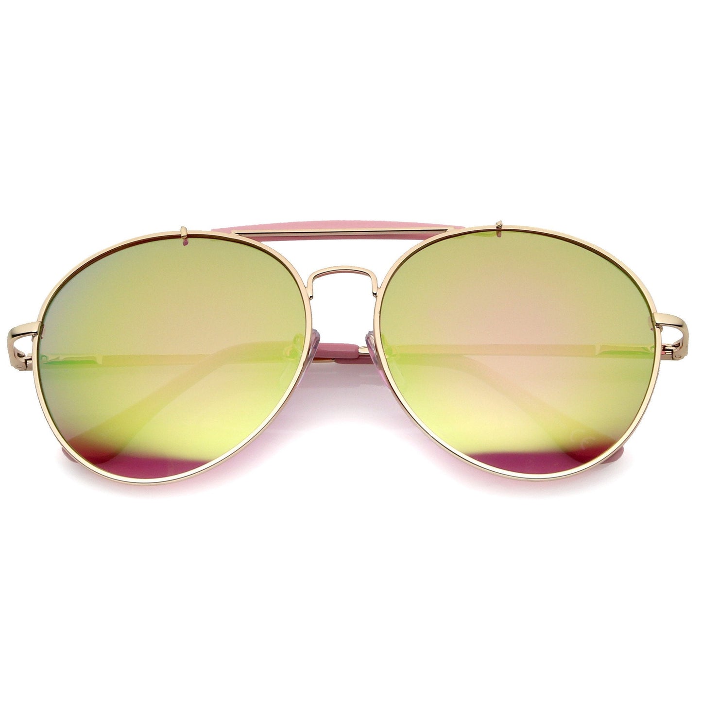 Retro Round Aviator Sunglasses