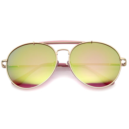 Retro Round Aviator Sunglasses