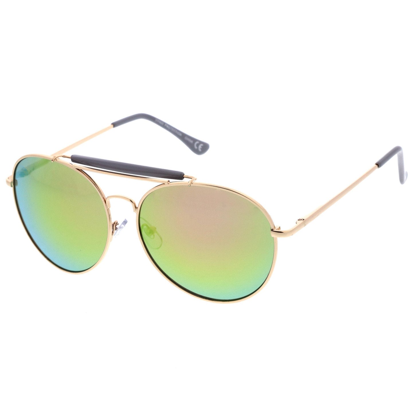 Retro Round Aviator Sunglasses