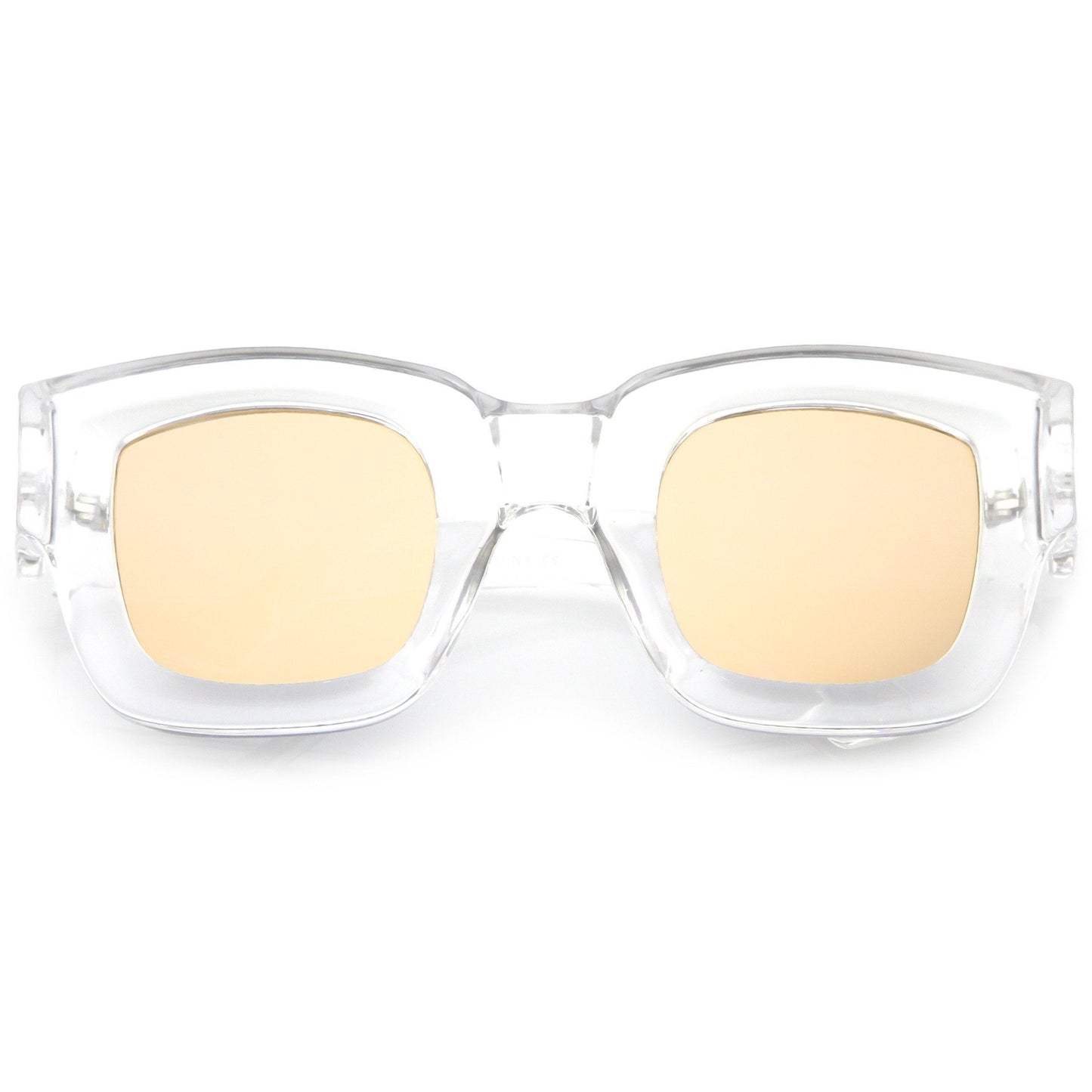 Bold Horned Rim Mirrored Sunglasses
