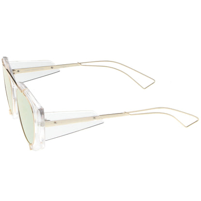 Translucent Mirrored Aviator Sunglasses