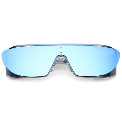 Space Cadet Metal Cutout Shield Sunglasses