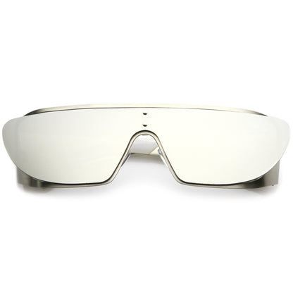 Space Cadet Metal Cutout Shield Sunglasses