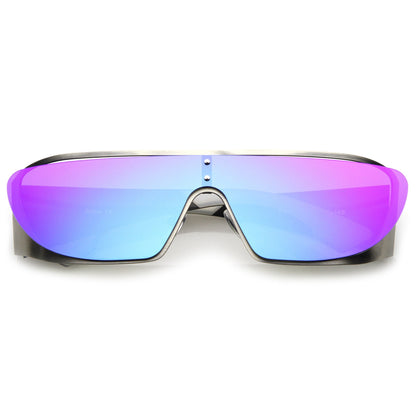 Space Cadet Metal Cutout Shield Sunglasses