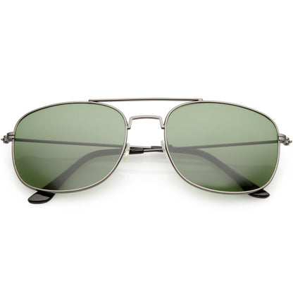 Classic Square Metal Aviator Sunglasses