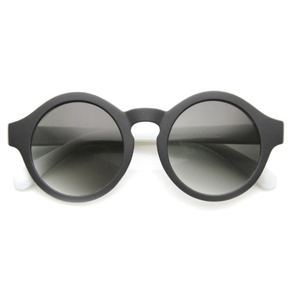 Retro Mirrored Lens Round Sunglasses