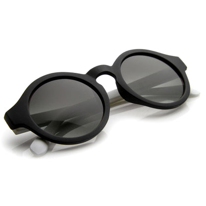 Retro Mirrored Lens Round Sunglasses