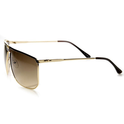 Thin Flat Aviator Sunglasses